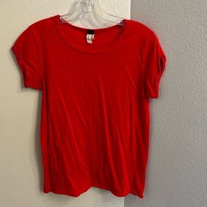 Free People red short sleeve tee